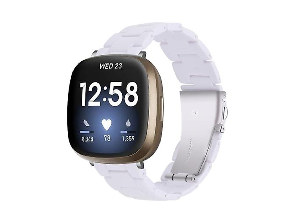Bracelete Para Fitbit Versa 3 / Sense Branco Lalamoli