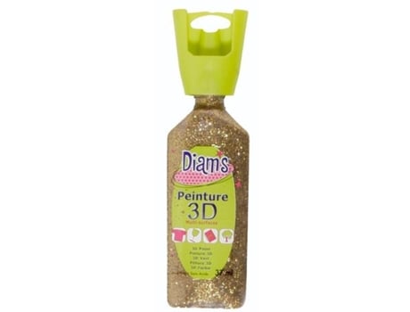 Pintura 3D Multisuperficie 74 Ml Dorado Con Brillo DIAM'S