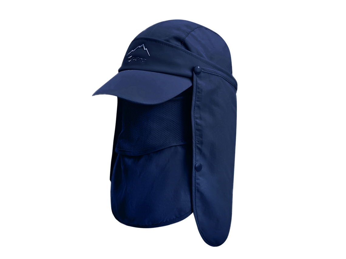 Gorra com Viseira Solar Multifuncional 360° com Capa Facial e Flap Cervical | S/MARCA