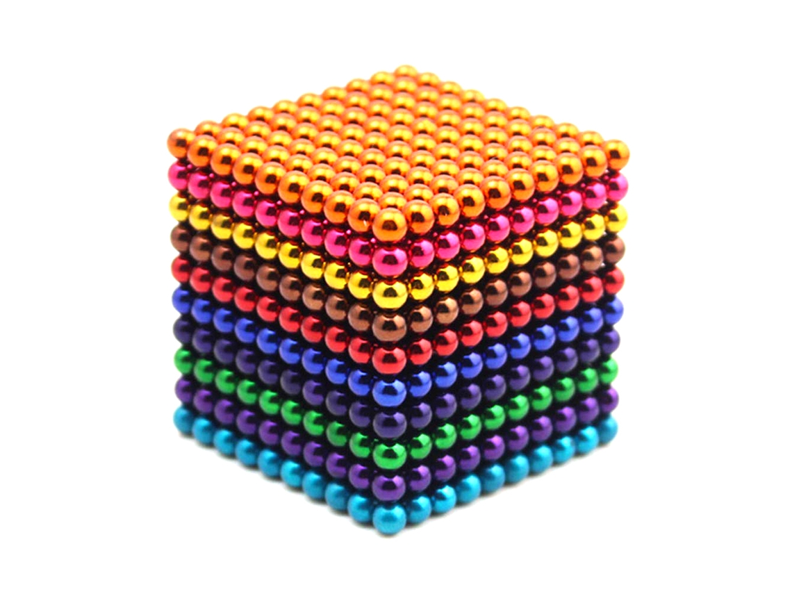 Conjunto De 1000 Bolas Magnéticas De 5mm Cubo Mágico Juguete De Construção Para Aliviar O Estresse 10 Cores Mistas