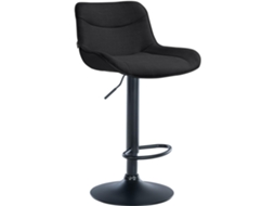 Banqueta giratória X1, formato ergonômico, costura decorativa em tecido preto, estrutura de metal preto 10_0005913