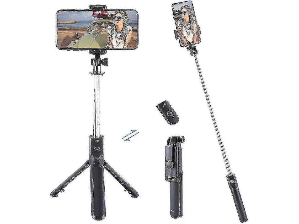 Bastão De Selfie Com Tripé, 3 Em 1, Bluetooth.