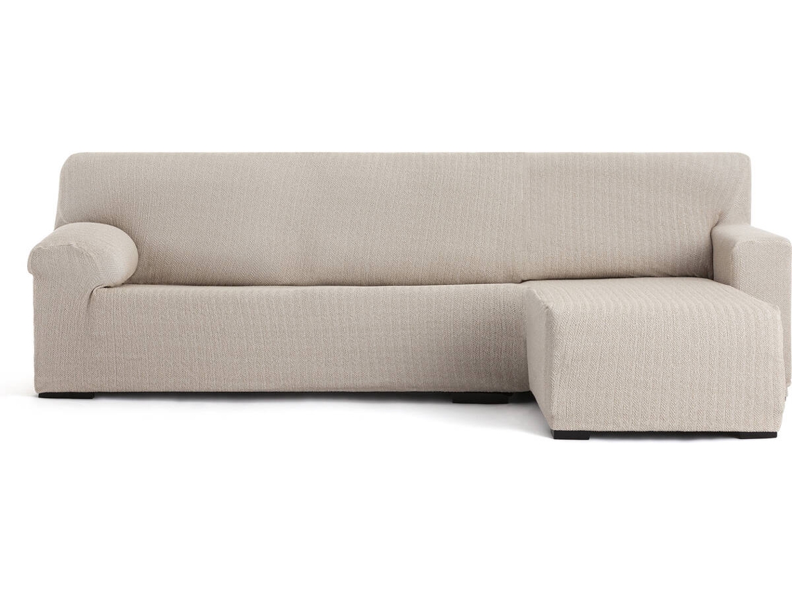 Capa de Chaise Longue Direita para Braço Curto EYSA Premium Jaz Tecido Multielástico (250-360 cm - Poliéster e Algodão - Lino)