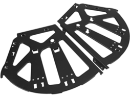 2 Dobradiças Pretas De Três Camadas Com Abertura Articulada Para