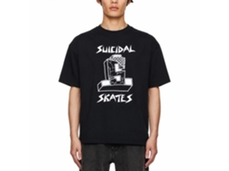 Suicidal Tendencies X Dogtown Block Logo T-shirt Black Unisex Adults Size:l