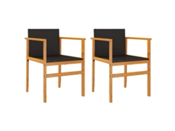 Garden Chair, Garden Chairs Vidaxl Preto Rattan / Vime (n/a)