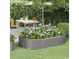 Garden Raised Bed, Garden Raised Beds Vidaxl Cinzeto Aço (214 X 140 X 36 Cm)