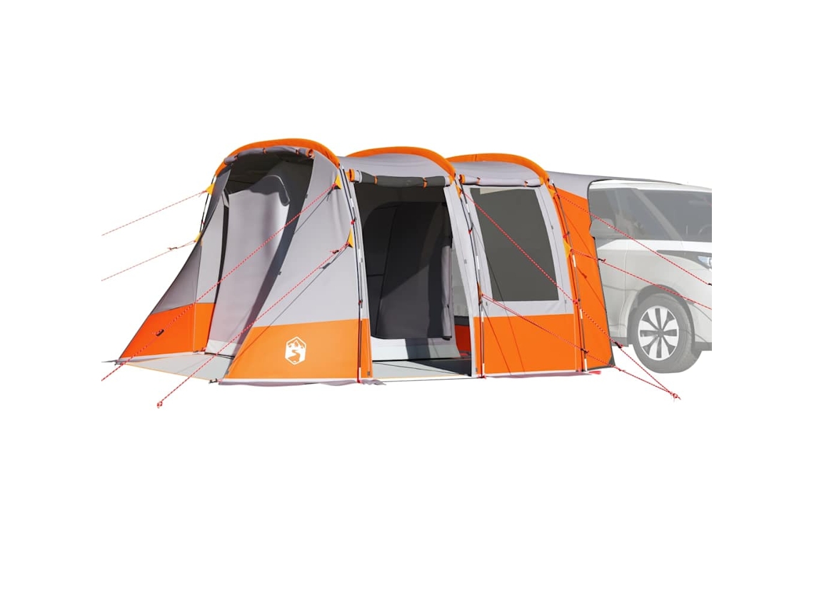 Vidaxl Tenda De Carro Impermeável Cinzento E Laranja