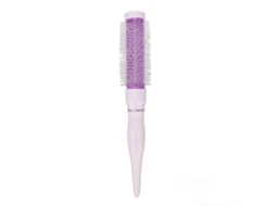 Pente Redondo De Cabelo Para Secagem, Curl E Alisamento Com Cabo Ergonômico Roxo 1.1in - Ferramenta De Estilo Em Abs E Alumínio