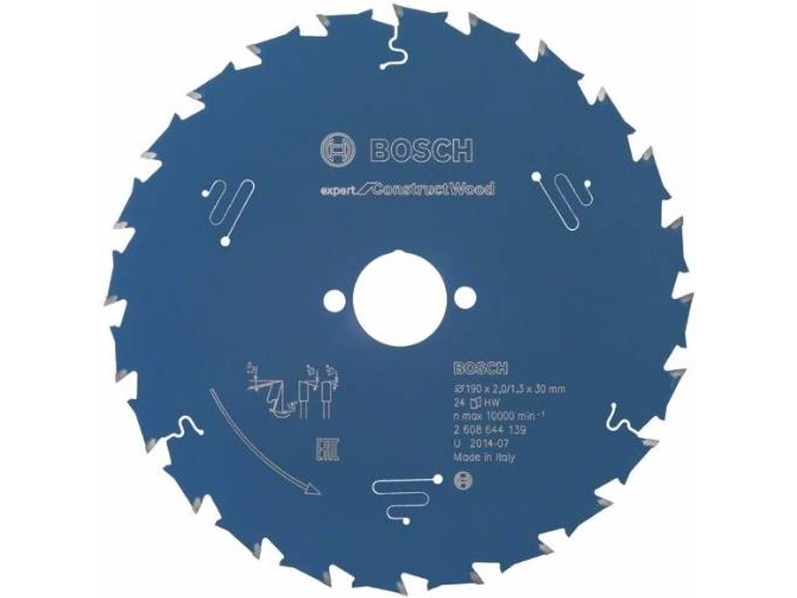Disco de Serra Circular BOSCH Expert para Construct Madeira 190x30x2.0 mm - 24