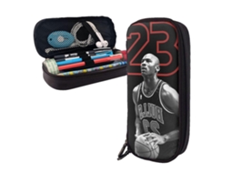 H84 Estojo Michael Jordan Bolsa De Couro Marrom Multifuncional Para Lápis E Pequenos Objetos Y84 Slowmoose