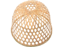 Luminária Pendente Rústica De Bambu, 25x20cm, Para Sala De Estar.