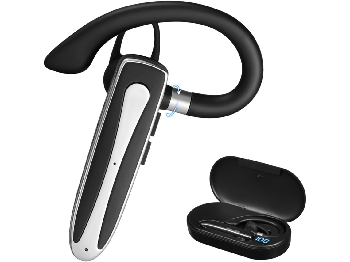 Secfou Auricolare Wireless Single Ear Con Custodia Di Ricarica, Design In Ear Per Sport Ed Esercizio, Per Festa Estiva