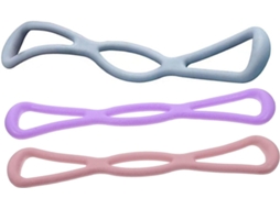 Conjunto De 3 Faixas Elásticas Resistência Orfofe Para Exercícios Ioga, Alta Elasticidade, Costas, Ombros E