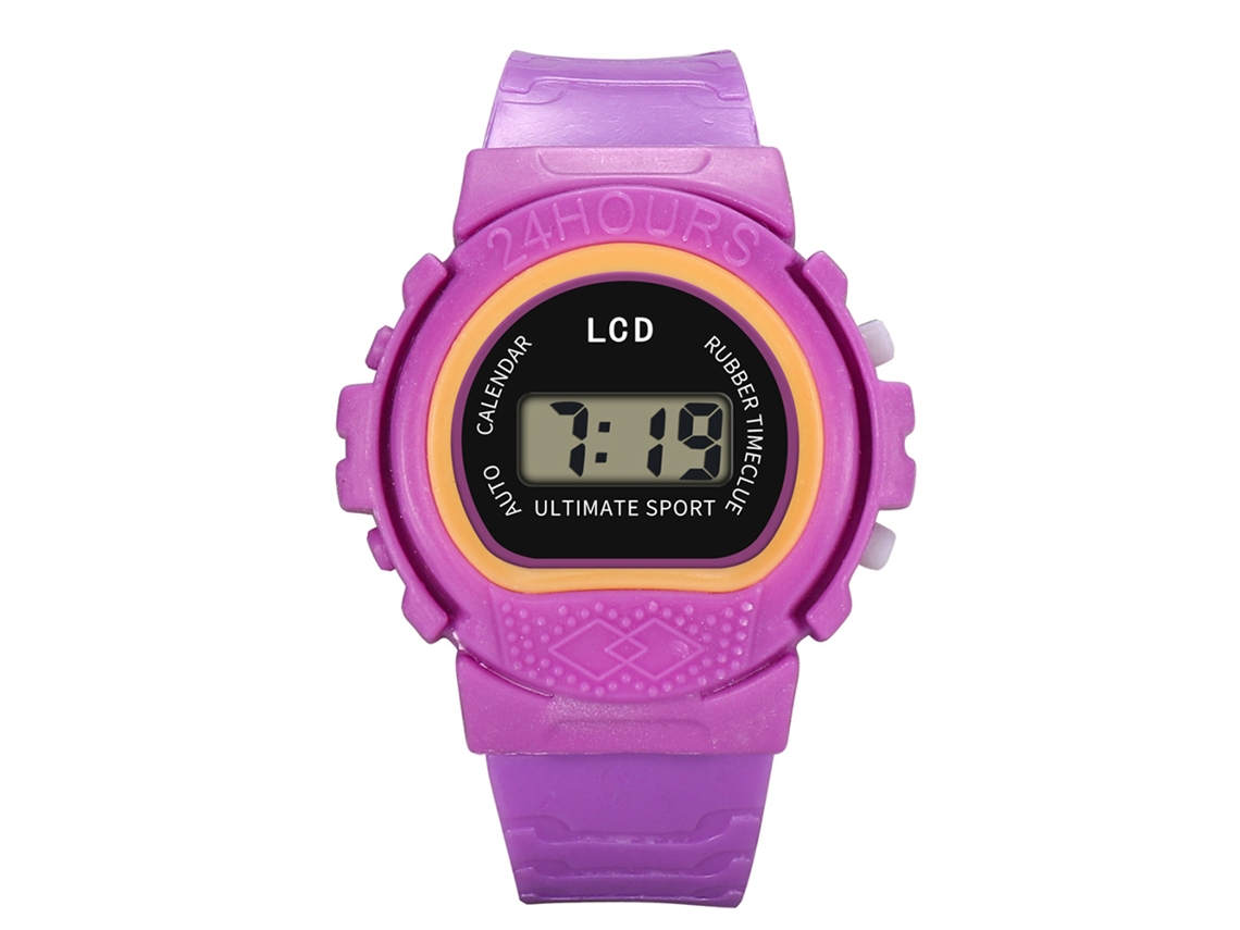 Reloj Electrónico Infantil Moda Niños Pulsera Regalo Ideal Morado