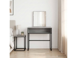 Vidaxl Mesa De Vestir Com Prateleira Sonoma Cinzento 81 X 40 X 131 Cm