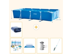 Intex Piscina Com Estrutura Retangular - 450x220x84 Cm - 6-peças S20077