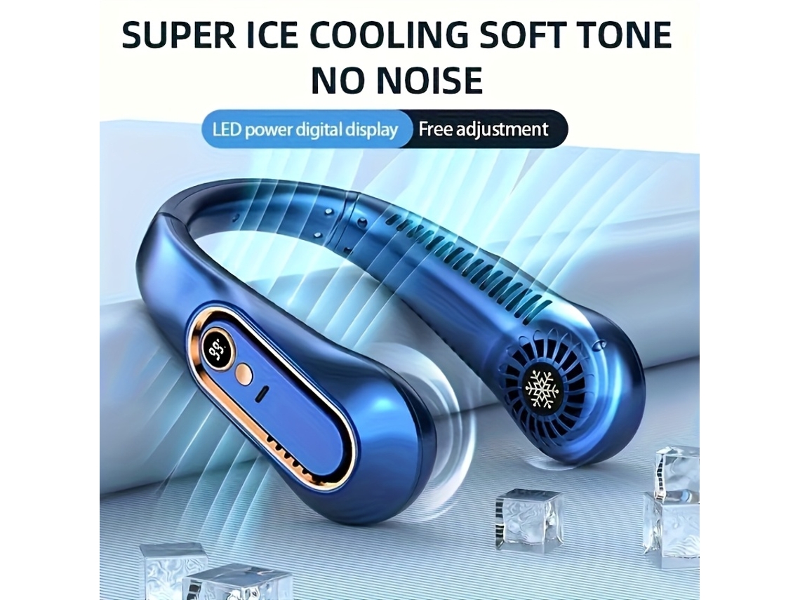 Ventilador USB portátil para pescoço, recarregável, 360°, uso doméstico STELASPLEN