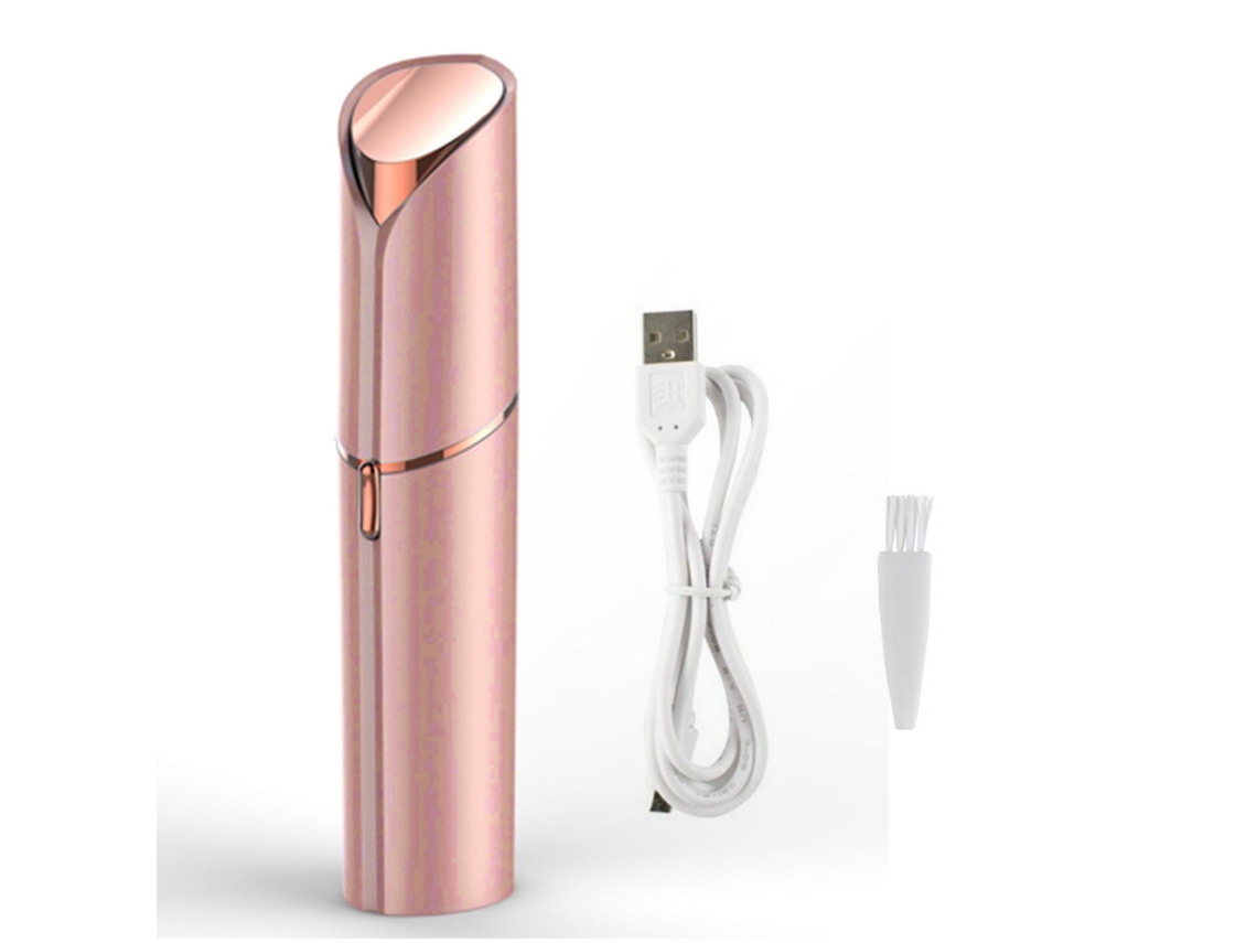 2026 depiladora Eléctrica Facial para Mulher em Forma de Lápis de Boca Portátil Usb Carregável Dourada Trimmer Epilador Corporal