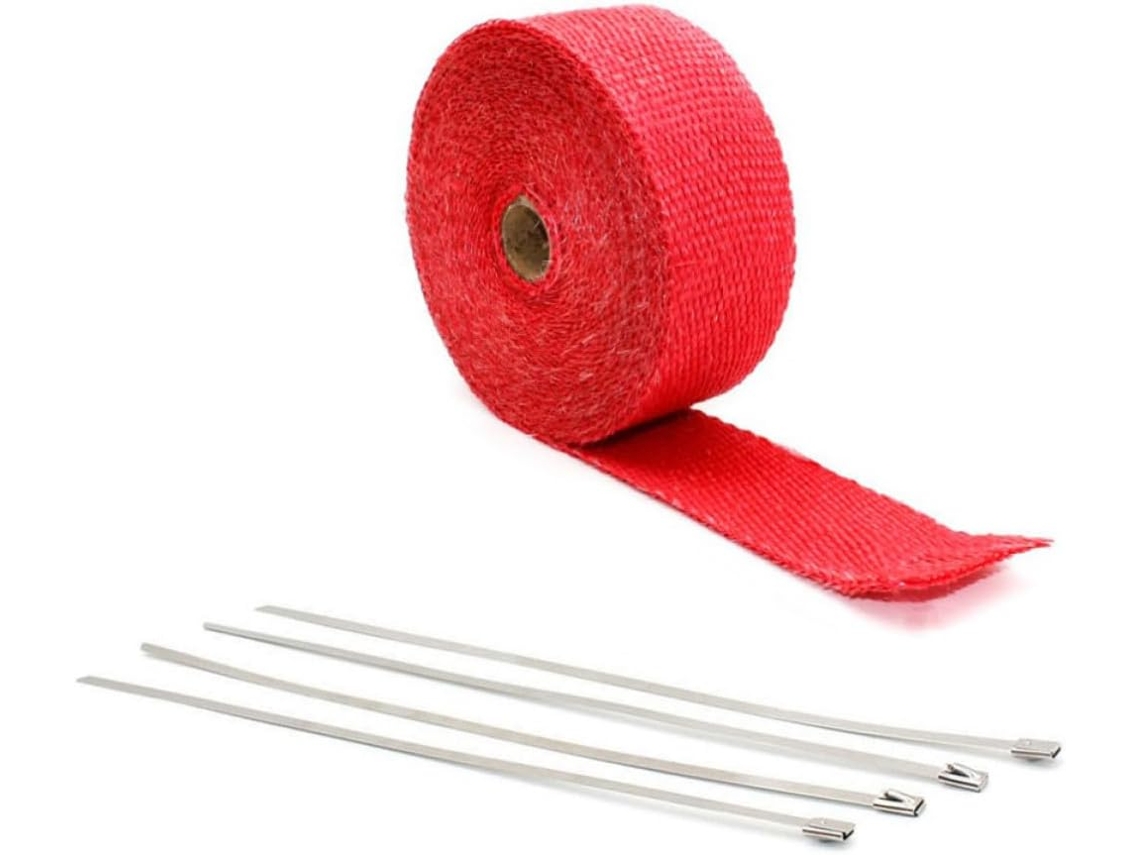 Fita De Fibra Isolante Térmica Para Escapamento Motocicleta Mikikit, Rolo De 1, 5mm De Espessura E 5m Comprimento Para