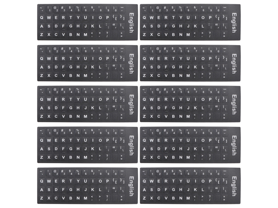 Parvistic - 10 Adesivos Universais Para Teclados Em Idiomas Estrangeiros, Protetor De Teclado Para Pc