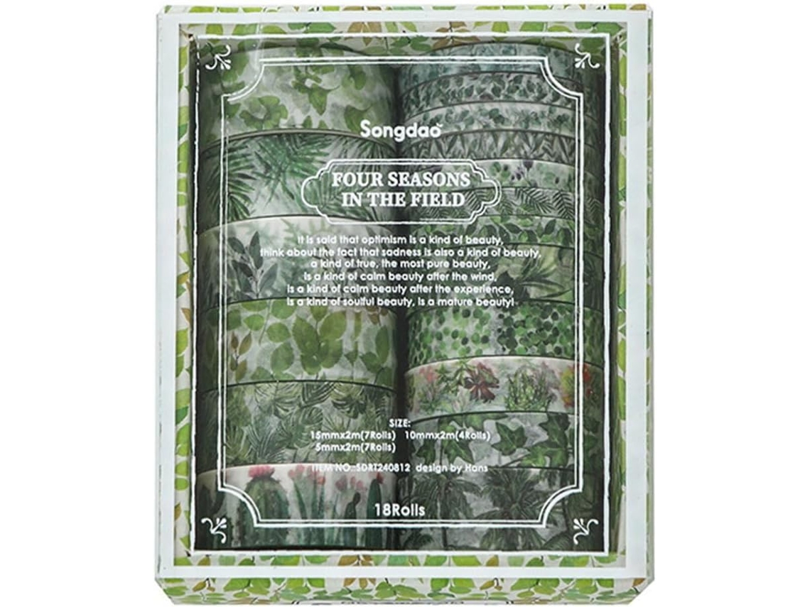 18 Fitas Washi Para Scrapbooking, Decoração De Diários, Fitas Washi Com Tema De Verão