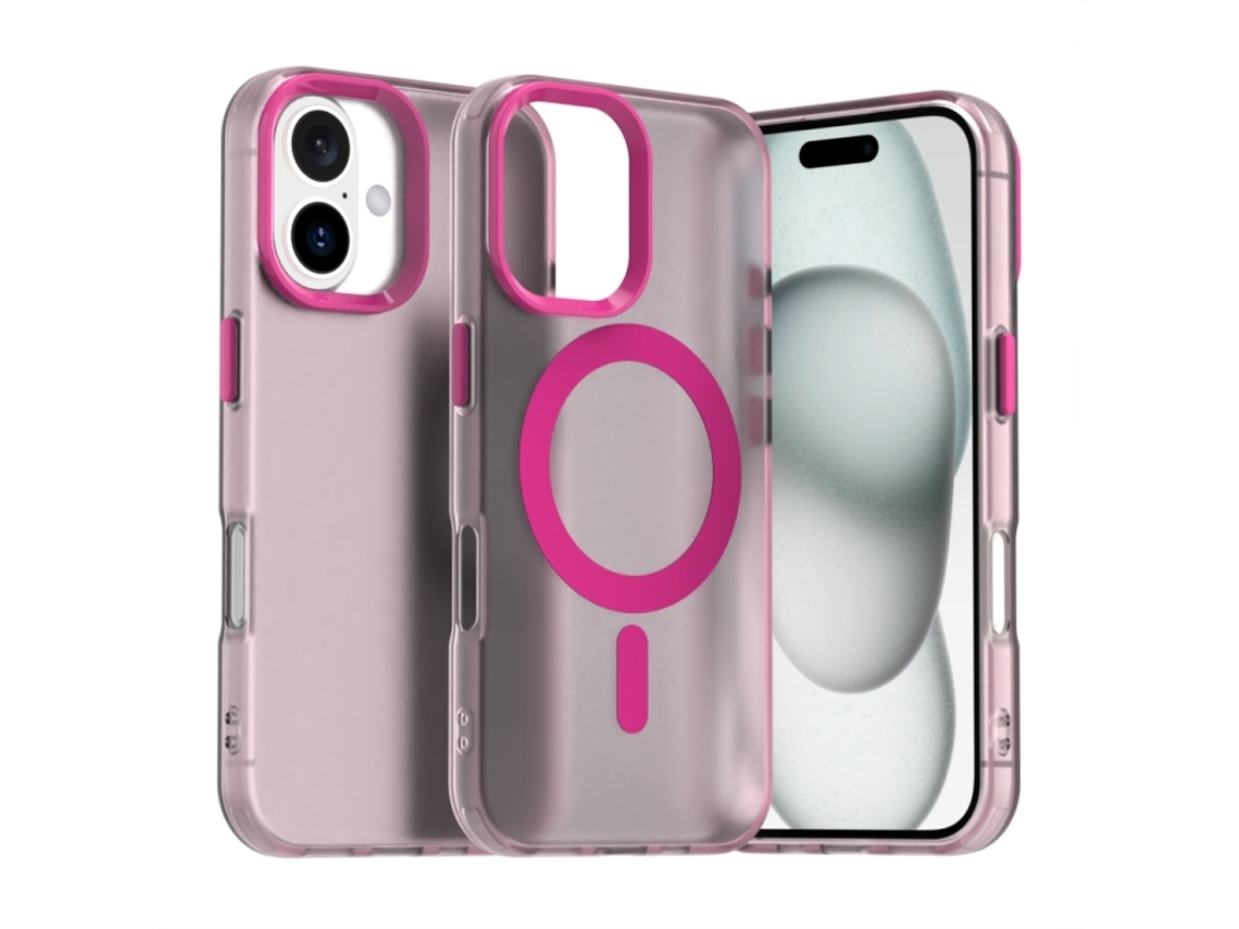 Capa Híbrida Para Iphone 16 - Pc E Tpu Com Magsafe | Candy Design - Vermelha