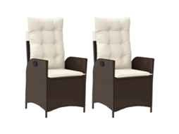 Reclining Garden Chair, Reclining Garden Chairs Vidaxl Marrom Rattan / Vime (n/a)