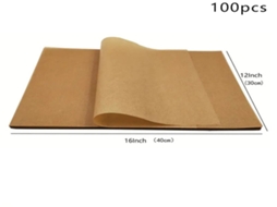 Lurelia Papel Vegetal, 50/100 Unidades, Antiaderente, Para Assar E Cozinhar