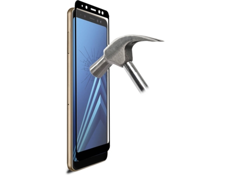 Película de Vidro Temperado Samsung Galaxy A8+ 2018  Frame Preto