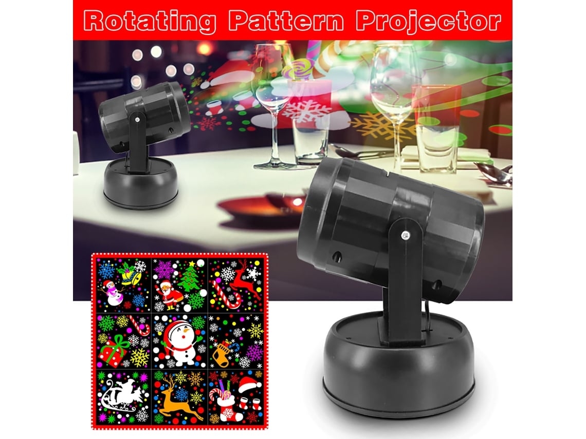 Projetor Led de Flocos de Neve de Natal, Perfeito para Tirar Fotos, Colorido, Giratório e Multicolorido, Baixo Consumo, Moderno STELASPLEN