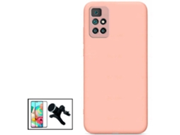 Kit Capa, Película e Suporte Magnético Xiaomi Redmi Note 11+ PHONECARE 5D Full (Rosa)
