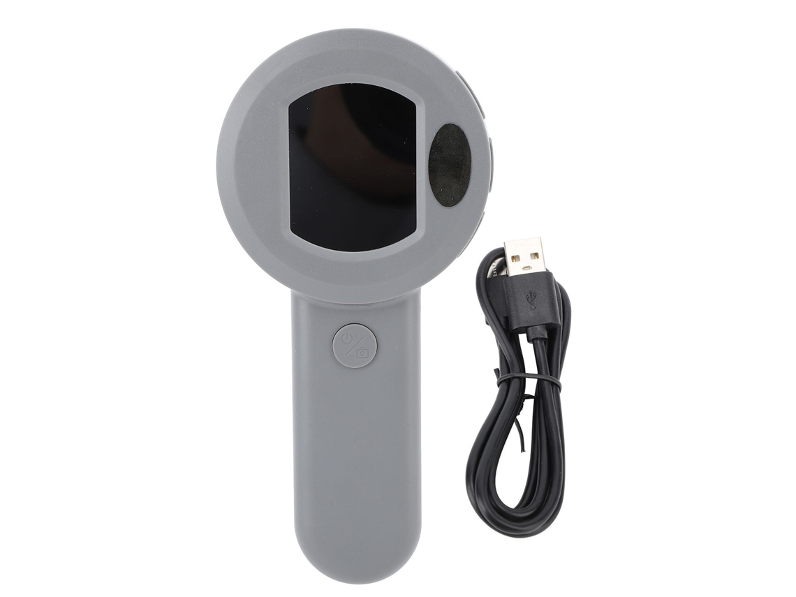 Digital Magnifier 50x With 2 Lighting Modes Handheld 2inch Ips Screen Magnifying Glass For Jewelry Banknote Fabric Appraisal Grey LAXISCREED