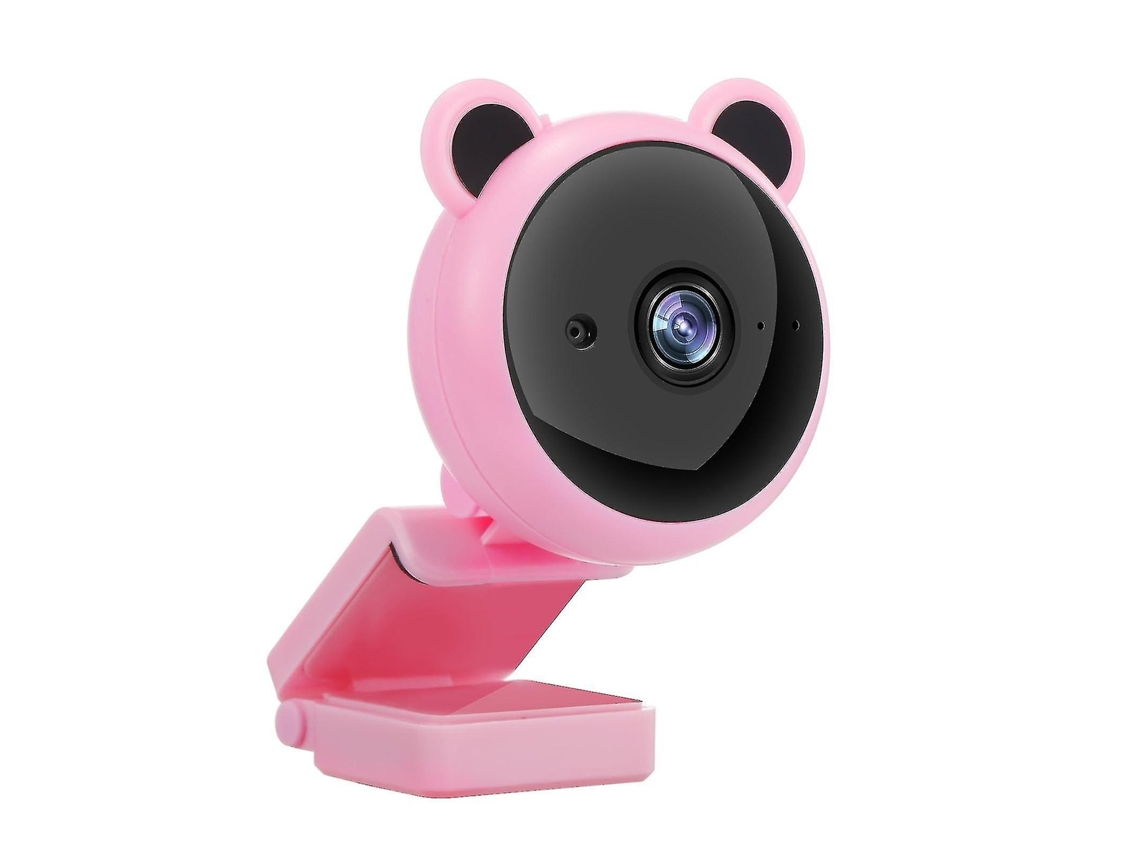 Webcam 1080p Para Computador E Laptop, Usb Plug And Play Com Microfone Brilvibera (rosa)