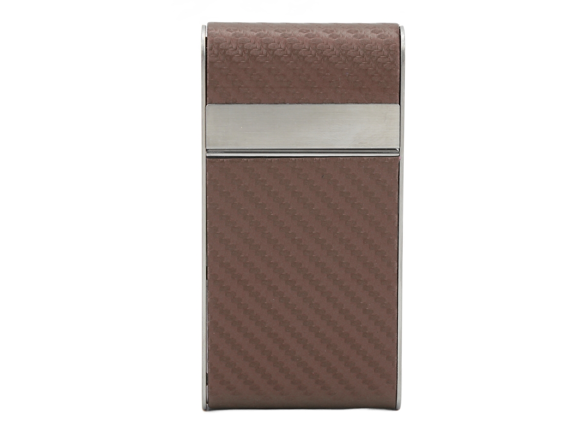 Caseira de Cigarro de Metal Slim Resistente À Água e Poeira para 20 Cigarros Finos Café S/MARCA