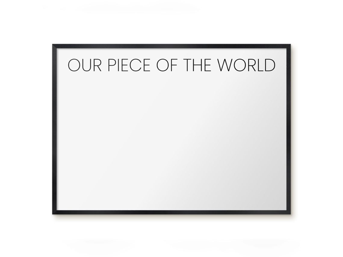 Magnetic Board Our Piece Of The World For The Living Room Espelharte (70x50 Cm)