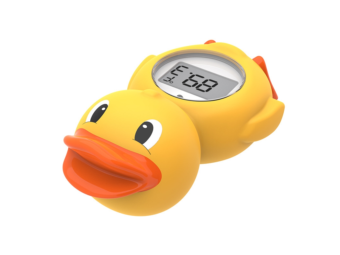 Termômetro Digital Em Formato De Pato Termômetro De Água Para Banho De Bebê Lcd Amarelo