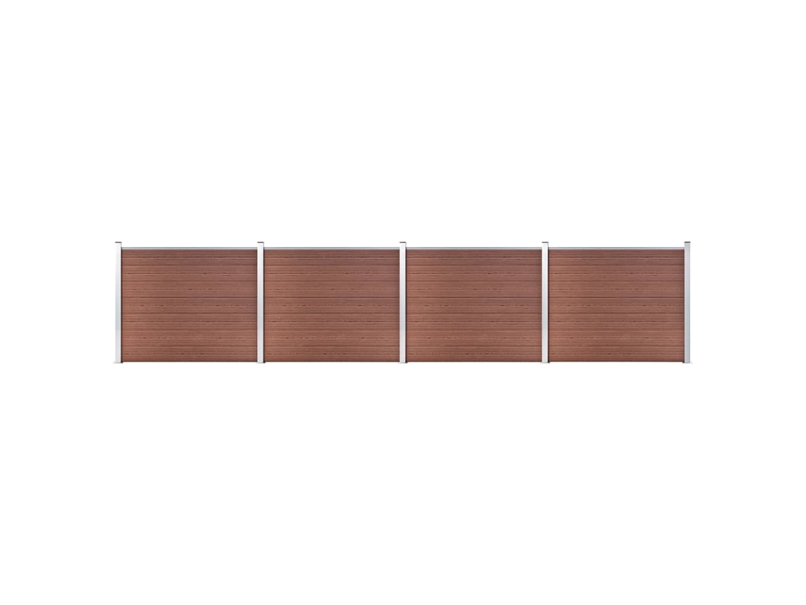 Painel De Vedação Vidaxl Marrom Wpc (699x146cm)