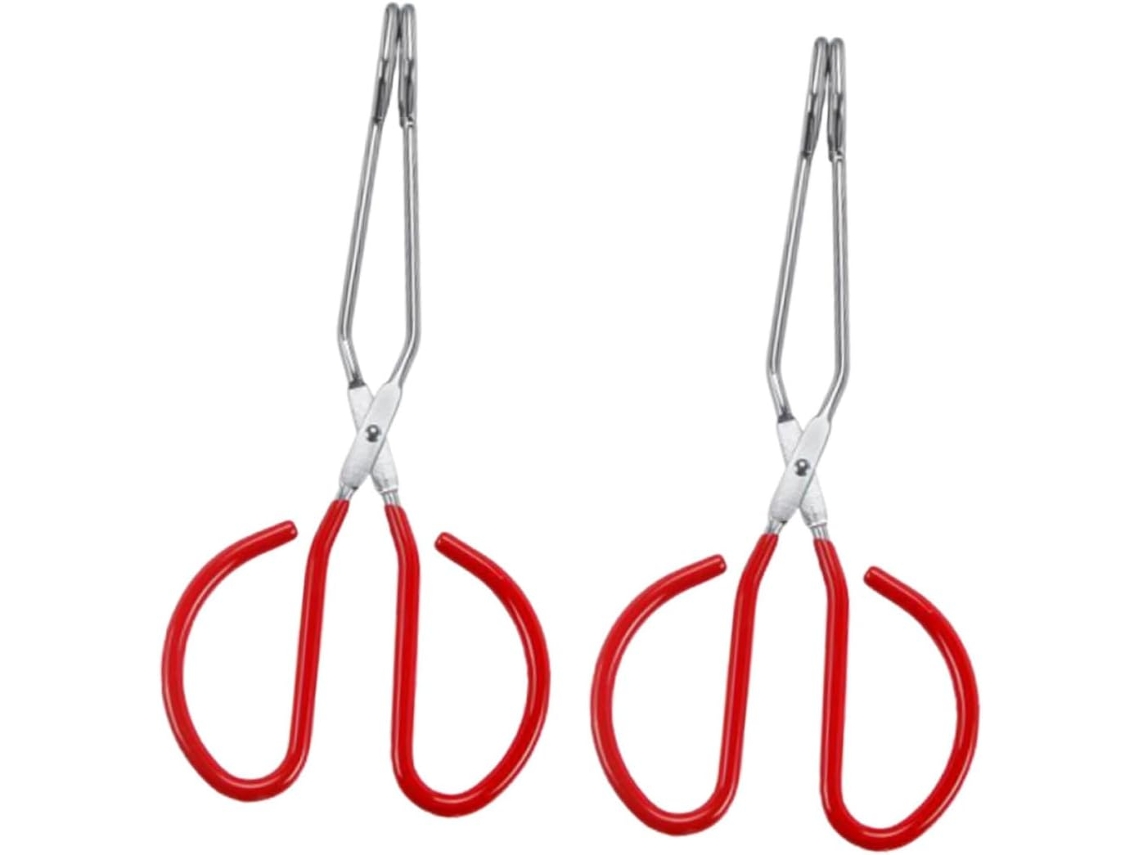 Pinças De Aço Inoxidável Anti Escaldante Para Alimentos, 2 Peças, Design Ergonômico Para Churrasco Ao Ar Livre E Uso Na
