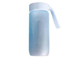 GARRAFA de água plástica 600ml anti vazamento matte reutilizável com cinto para esportes academia escola viagem azul | S/MARCA