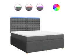 Box Spring Bed, Box Spring Beds Vidaxl Cinzeto Tecido (200 X 200 Cm)