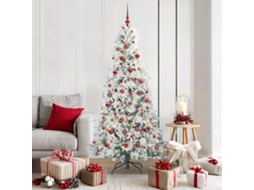 Vidaxl Árvore De Natal Articulada Artificial Branco 180 Cm Pe E Pvc