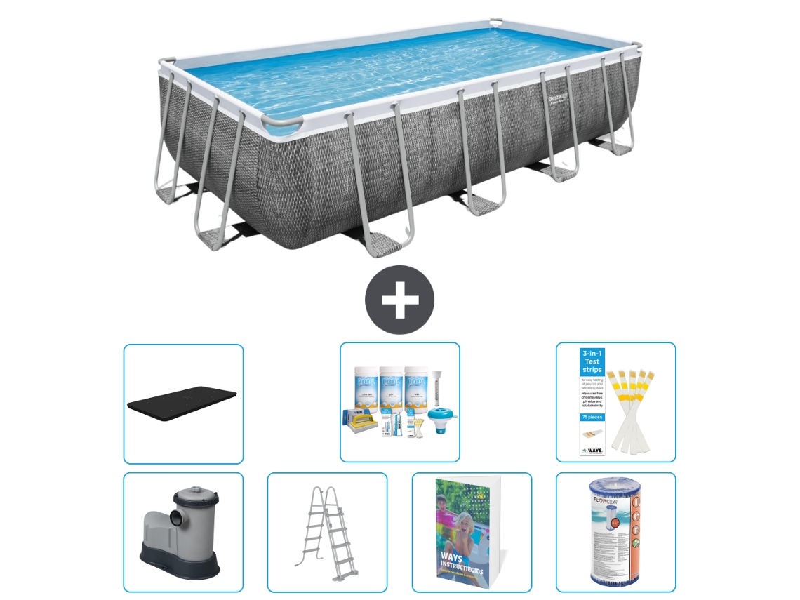 Bestway Piscina Bestway Power Steel Retangular - 549x274x122 Cm - 8-peças S556