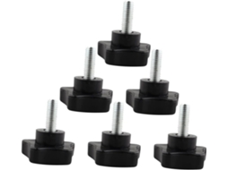 Plafope 6 Peças Parafusos De Aperto Manual Em Formato Flor Para Fixação Roscas Puxadores Cômoda