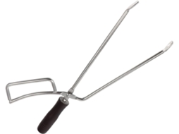 Pinça Para Churrasco Dechous Em Aço Inoxidável, Prática E Com Cabo Ergonômico Em Madeira De Faia, Ideal Para Férias E