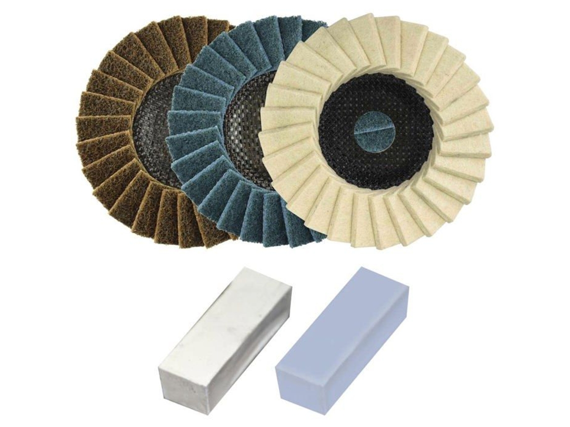 Lixa BRILVIBERA de 125 mm, 8 furos, em PU, para lixadeira, substituta de lixa macia