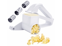 Ralador De Queijo Rotativo, Fatiador De Queijo Manual Com Manivela E Tambor Aço Inoxidável