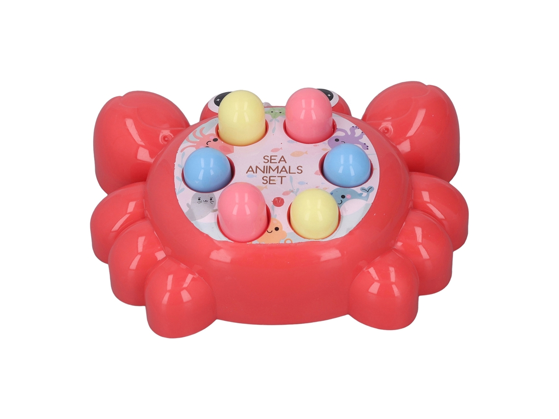 Primerox brinquedo Educativo de Bateria com Martelo para Bebê Forma de Caranguejo Azul Seguro