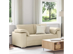 Vidaxl Sofá De Dois Lugares Creme 180 Cm Tecido