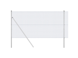 Conjunto 1 Poste De Cerca Vidaxl Prateado Aço (25 X 1,4 M)